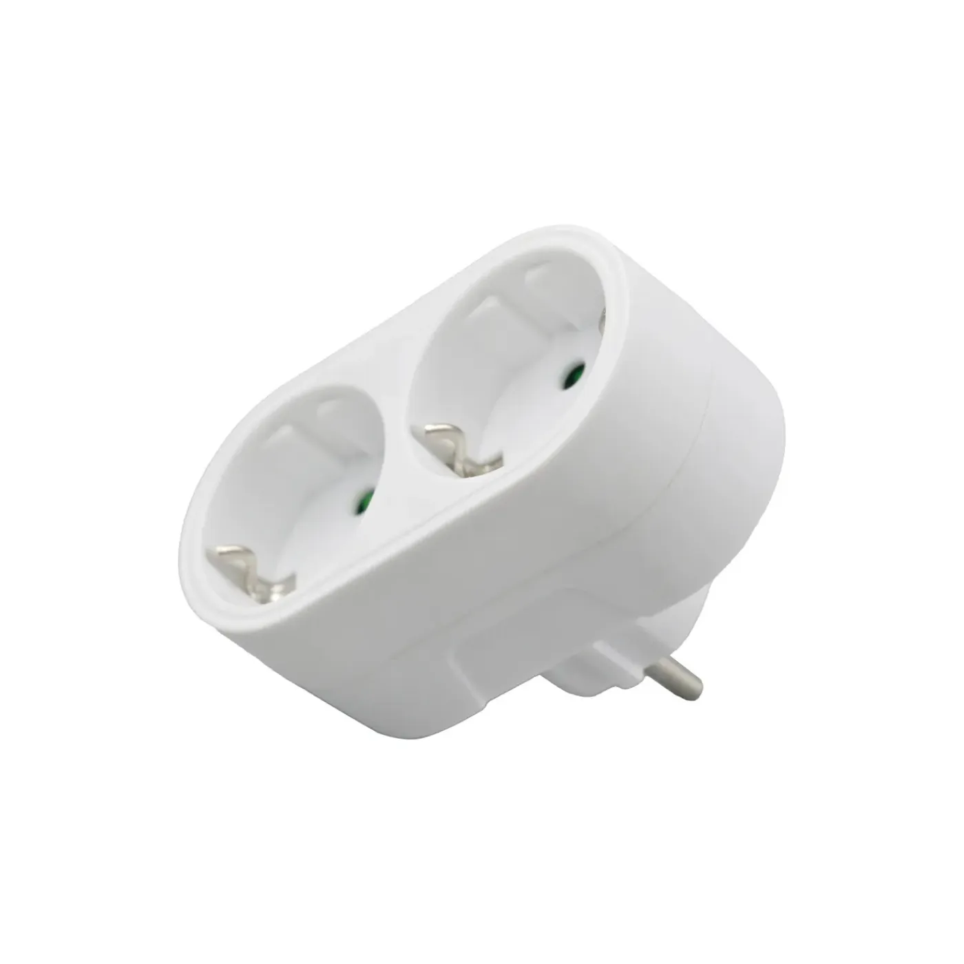 Elektrawebshop Stopcontact Stekker 226656 2 Voudig Wit Horizontaal Met Randaarde