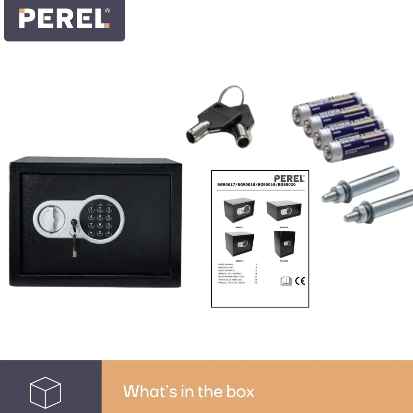 Perel Elektronische Kluis - 20 X 31 X 20 Cm - 8,5 L