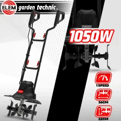 Elem Garden Technic - Elektrische Motorhak 1050 W - 4 Frezen - 36 Cm - Elem Garden