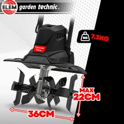 Elem Garden Technic - Elektrische Motorhak 1050 W - 4 Frezen - 36 Cm - Elem Garden