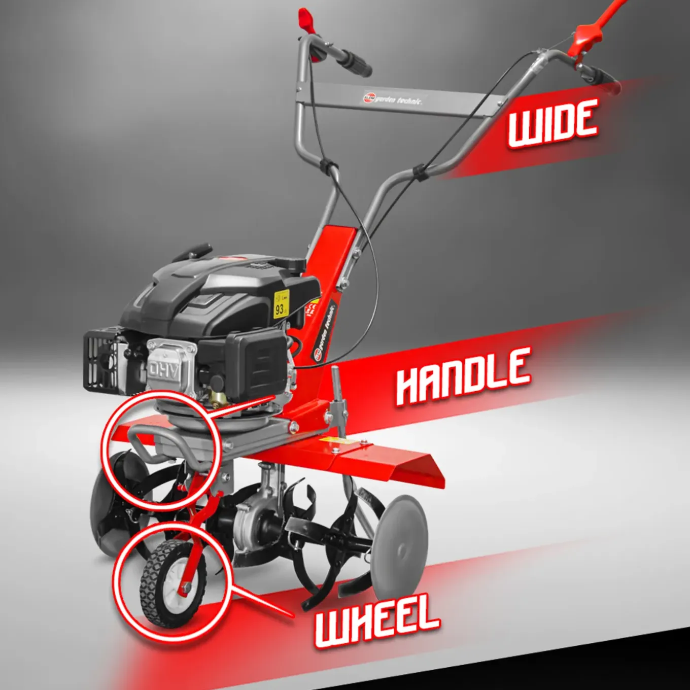 Elem Garden Technic - Gemotoriseerde Schoffel 139cc - 6 Messen