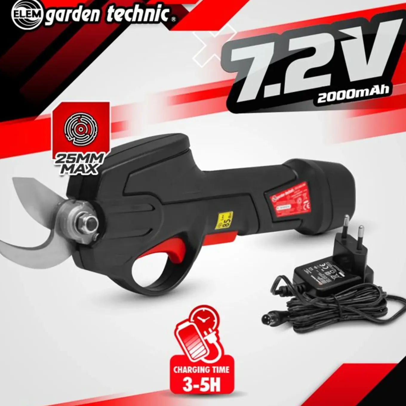 Elem Oplaadbare Snoeischaar Cs7.2vli24i 7.2v Lithium