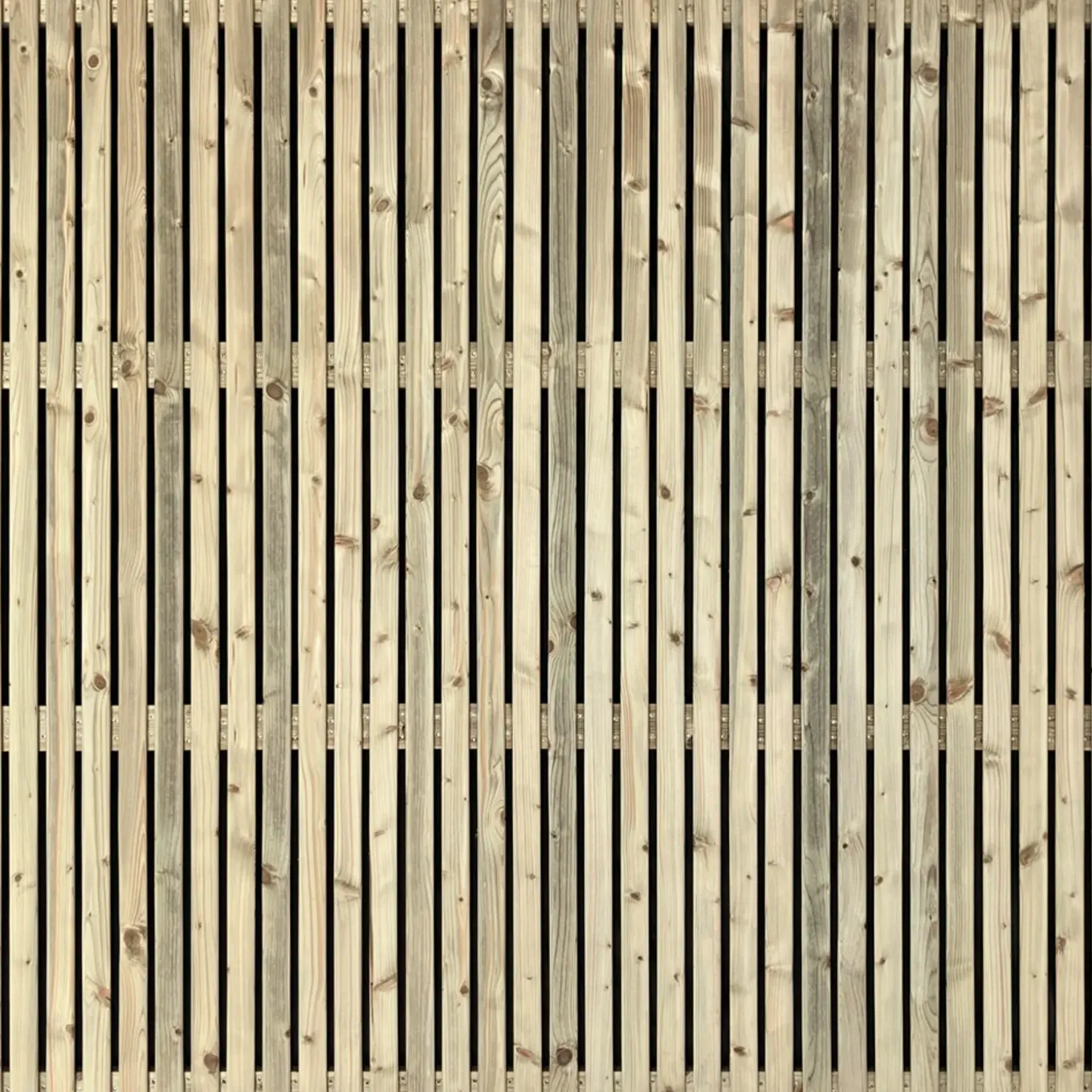 Elephant - Houten Schutting - Lijnen Zwart - Vuren - Geïmpregneerd - 179x179cm - FSC