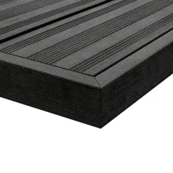 Elephant vlonderplank houtcomposiet antraciet vlak/semi-ribbel FSC 21x145x225mm 4 stuks