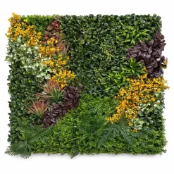 Eleson Sunlit Jungle Bloom Kunsthaag Mospaneel 100x100 Cm