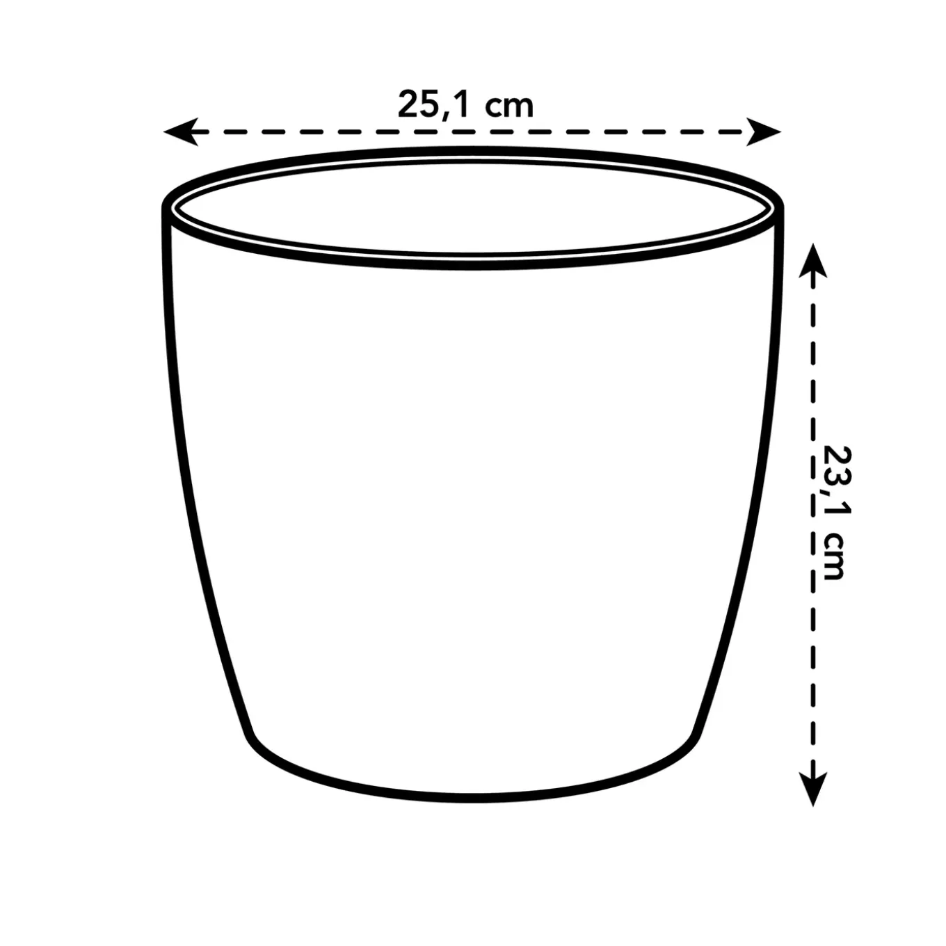 Elho bloempot brussels rond Ø25cm antraciet