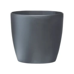 Elho Bloempot Brussels Rond Wielen - Kunststof - Antraciet - Diam.47xH43cm