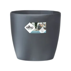 Elho Bloempot Brussels Rond Wielen - Kunststof - Antraciet - Diam.47xH43cm