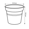 Elho kweekpot Green Basics Ø21cm mild terra