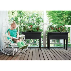 Elho Moestuinbak Green Basics XXL - Gerecycled Plastic - Zwart - 36,5x75,5x65,1cm
