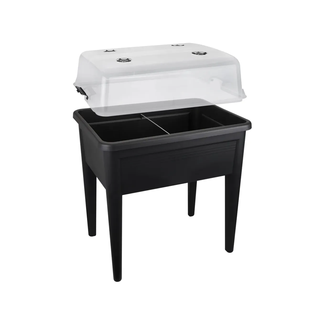Elho Moestuinbak Green-Basics Super-XXL - Gerecycled-Plastic - Zwart - 56,6x75x22,3cm