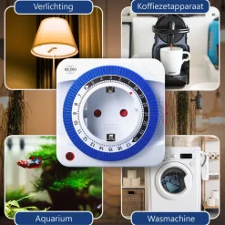 Elro - Ti1000-4 Mechanische Timer - Compact En Veilig, Voor Binnengebruik - 3600w