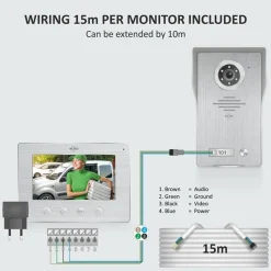 Elro - Video-intercom - Toegangsbewaking Met Full Hd-camera - 7-inch Scherm