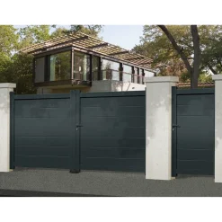 Elsealu dubbele draaipoort Nisa aluminium 300x182cm