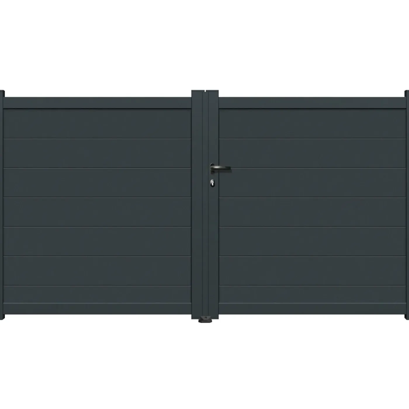 Elsealu dubbele draaipoort Nisa aluminium 300x182cm
