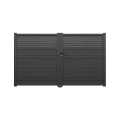 Elsealu Dubbele Draaipoort Varsovie - Aluminium - Antracietgrijs RAL 7016 - 300x163cm