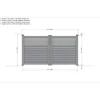 Elsealu Dubbele Draaipoort Vagos - Aluminium - Antracietgrijs RAL 7016 - 350x160cm