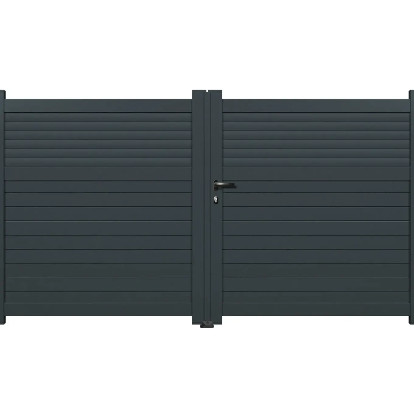 Elsealu Dubbele Draaipoort Vagos - Aluminium - Antracietgrijs RAL 7016 - 350x160cm