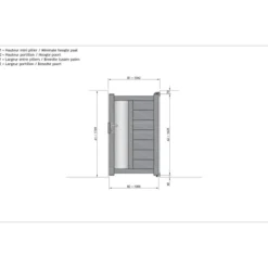 Elsealu Enkele Draaipoort Fonte - Aluminium - Antracietgrijs RAL 7016 - 100x162cm