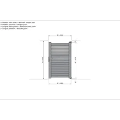 Elsealu Enkele Draaipoort Vagos - Aluminium - Antracietgrijs RAL 7016 - 100x160cm
