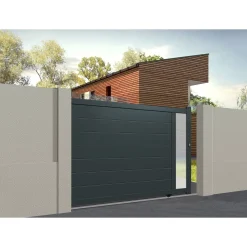 Elsealu Schuifpoort Fonte - Aluminium - Antracietgrijs RAL 7016 - 325x161cm