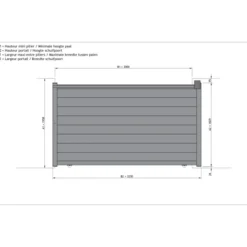 Elsealu Schuifpoort Nisa - Aluminium - Antracietgrijs RAL 7016 - 325x181cm