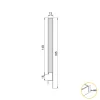 Emuca Concept Buitenste Lade 30kg Hoogte 185mm, Diepte 500mm, Staal, Antracietgrijs