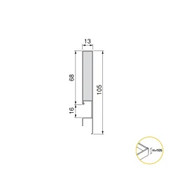 Emuca Concept Buitenste Lade 30kg Hoogte 105mm, Diepte 350mm, Staal, Wit Gelakt