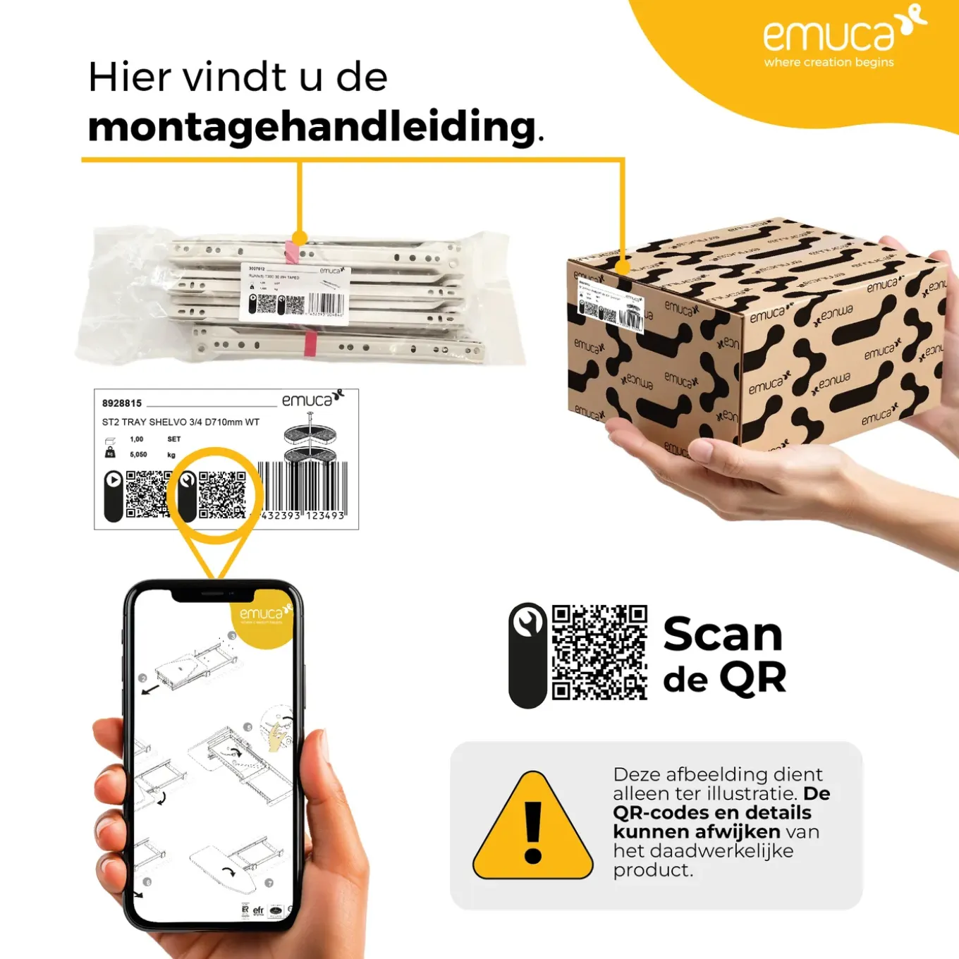 Emuca Harmony Uitschuifbaar Karretje Met Softclose, Module Breedte 300mm Hoogte 800mm, Staal