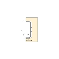 Emuca Kit Van 2 Gola Middenprofielen Voor Keukenmeubelen, Lengte 2,35mm, Met Accessoires