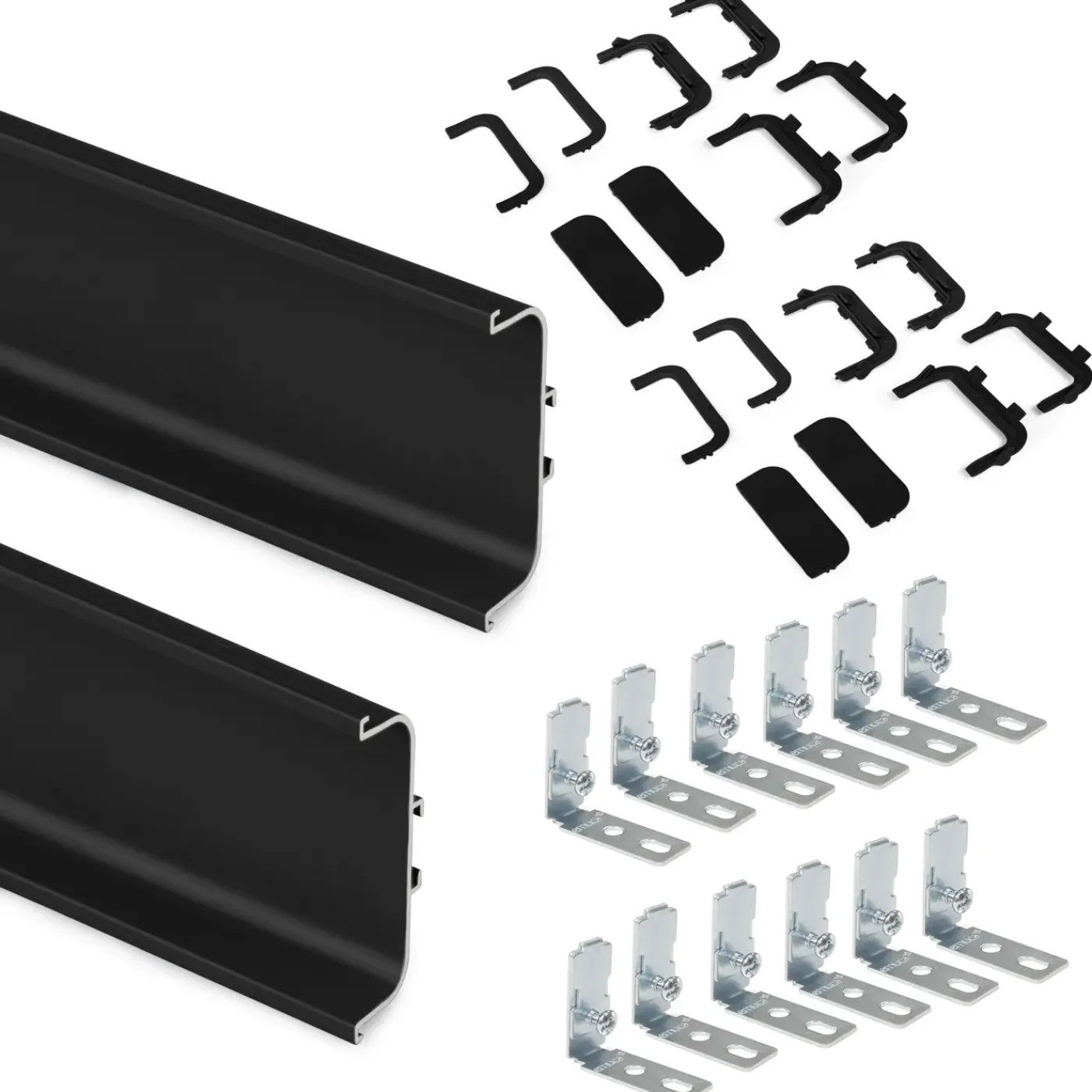 Emuca Kit Van 2 Gola Middenprofielen Voor Keukenmeubelen, Lengte 2,35mm, Met Accessoires
