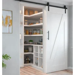 Emuca Kit Van Hardware Kit Voor Een Barn Houten Hangschuifdeur, Met Zachte Sluiting