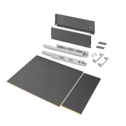 Emuca Kit Van Vertex Keuken- Of Badkamerlade Kit, Hoogte 178mm, Inclusief Werkbladen, Module 450mm