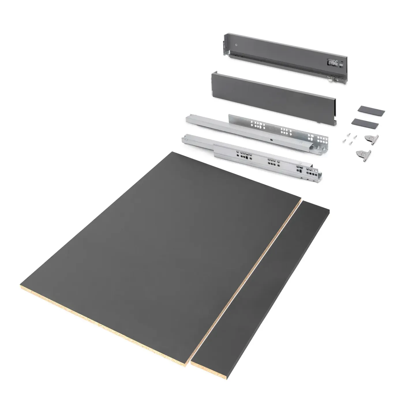 Emuca Kit Van Vertex Keuken- Of Badkamerlade Kit, 93mm Hoog, Met Legplanken, Module 900mm