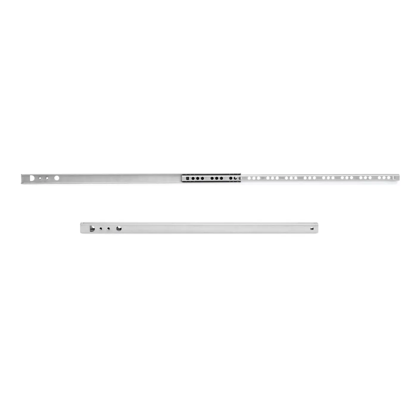 Emuca Lot Van 5 Sets Ladegeleiders, Kogelgelagerd, Hoogte 17mm, Diepte 374mm, Uitschuifbaar Verzinkt