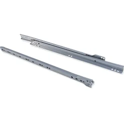 Emuca Lot Van 5 Sets T30 Ladegeleiders, Valslot, Lengte 350mm, Uitschuifbaar, Staal, Grijs Metallic