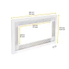 Emuca Magnetron Frame, Voor Inbouw In Keukenmeubelen, Module 600mm, 600x400mm, Plastic, Metal-grijs