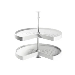 Emuca Set Shelvo 3/4' Draaitafelset, Voor 800mm Module, Plastic En Aluminium, Wit