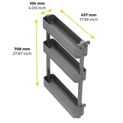Emuca Uittrekbare Zijflessenhouder Harmony Met Softclose, Module 150 Mm