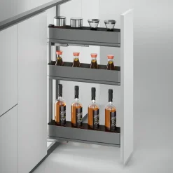 Emuca Uittrekbare Zijflessenhouder Harmony Met Softclose, Module 200 Mm