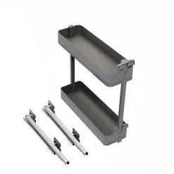 Emuca Uittrekbare Zijflessenhouder Harmony Met Softclose, Module 200 Mm