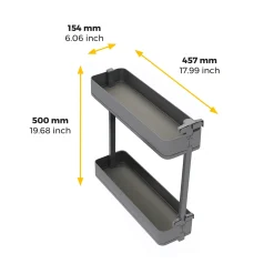 Emuca Uittrekbare Zijflessenhouder Harmony Met Softclose, Module 200 Mm