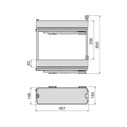 Emuca Uittrekbare Zijflessenhouder Harmony Met Softclose, Module 200 Mm