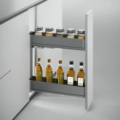 Emuca Uittrekbare Zijflessenhouder Harmony Met Softclose, Module 200 Mm