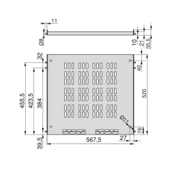Emuca Ventilatievoet Voor Geïntegreerde Koelkasten Frigo, Voor 16mm Plankdikte, Plastic, Zwart