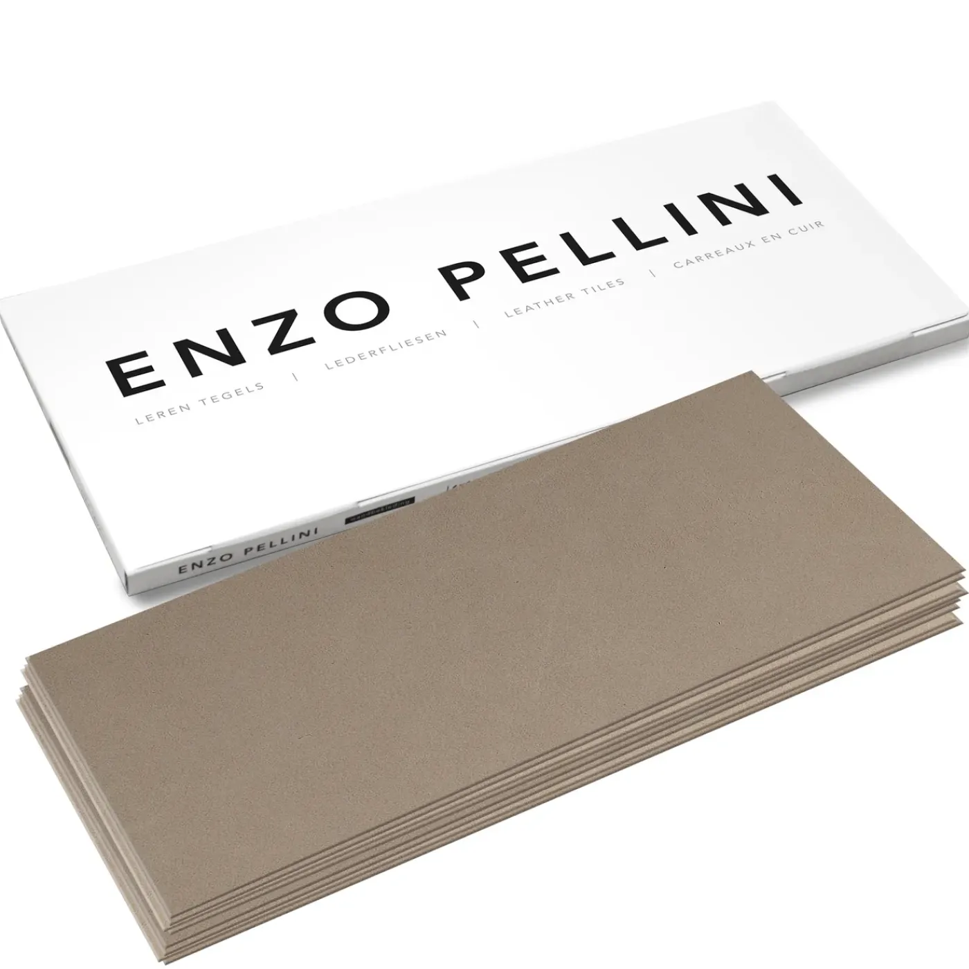 Enzo Pellini wandtegel Beige - Leer - Zelfklevend - 50x25cm - 8 stuks