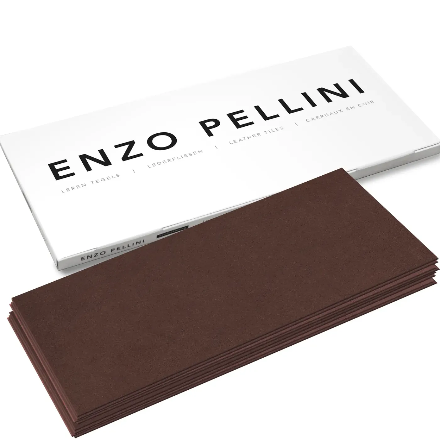 Enzo Pellini wandtegel Ebony - Leer - Zelfklevend - 50x25cm - 8 stuks