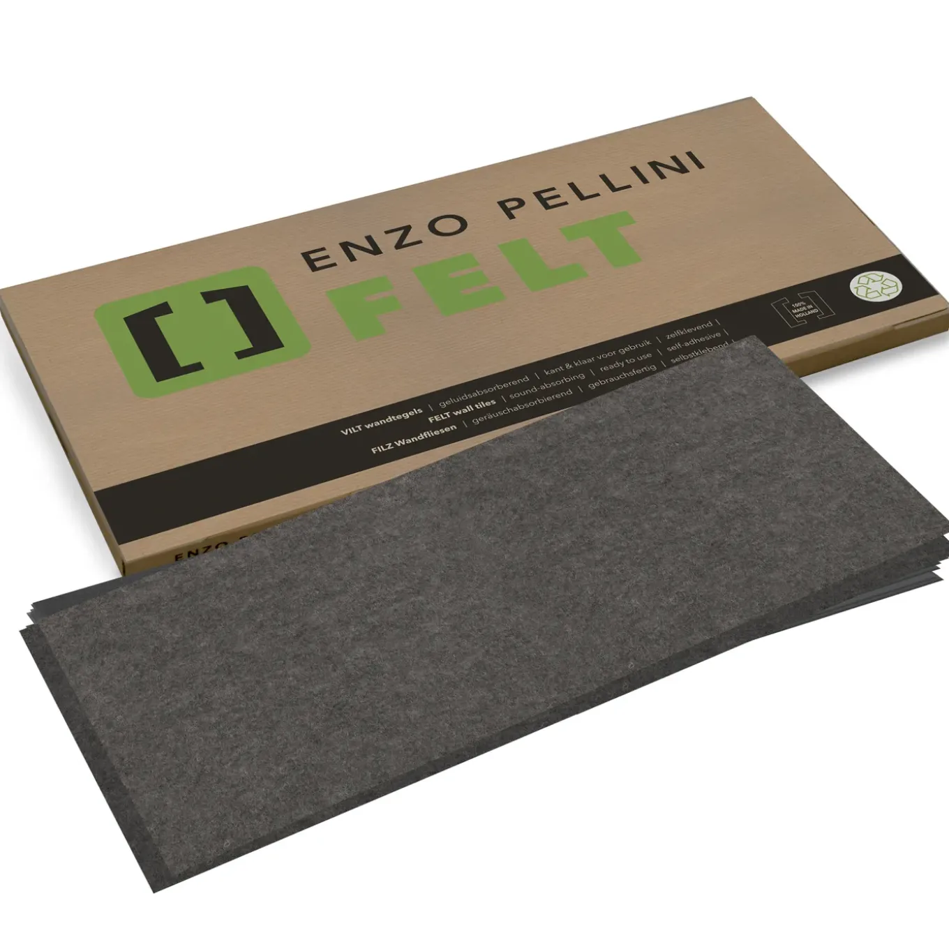 Enzo Pellini wandtegel Smoke - Vilt - Zelfklevend - 50x25cm - 8 stuks