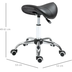 Overig Ergonomische Zadelkruk Kunstleer Amazonekruk In Hoogte Verstelbaar 49-61 Cm - Zwart