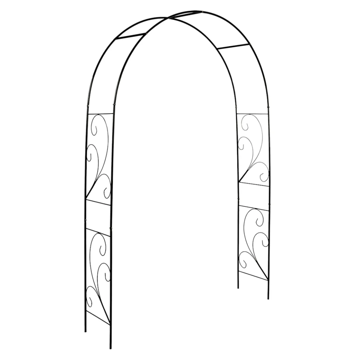 Esschert Design Rozenboog Krul - Zwart - Metaal - 134 X 220 Cm - Klimrozen/planten